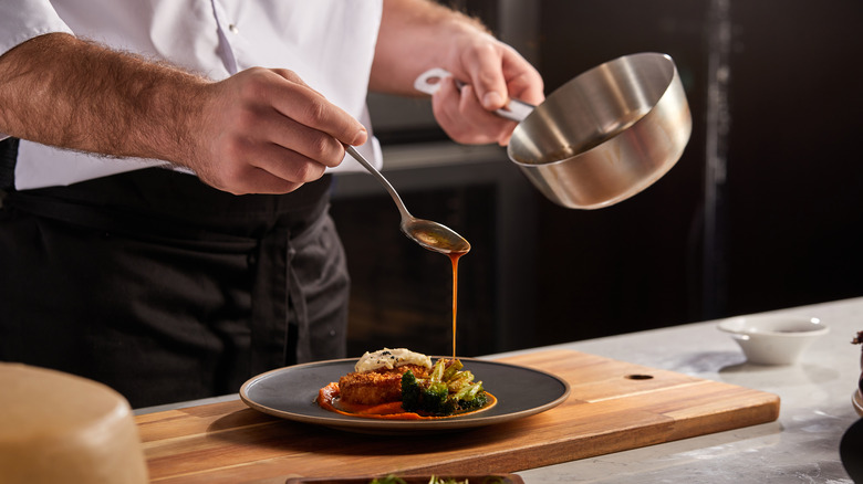 chef preparing a dish