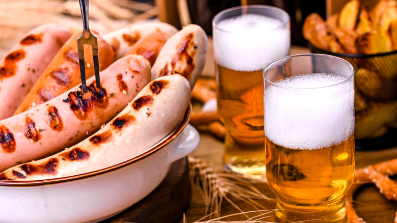 pilsner and sausages