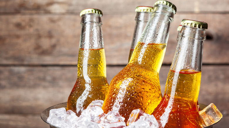 Beers in ice bucket