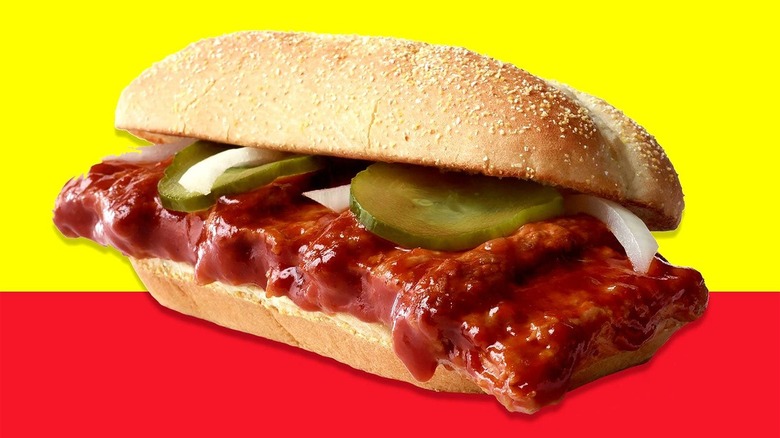 McRib wth yellow and red background