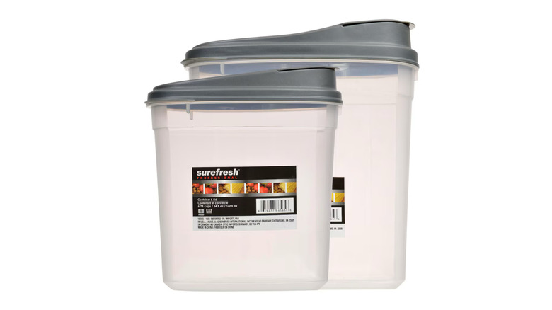 Two dry-food containers with lids
