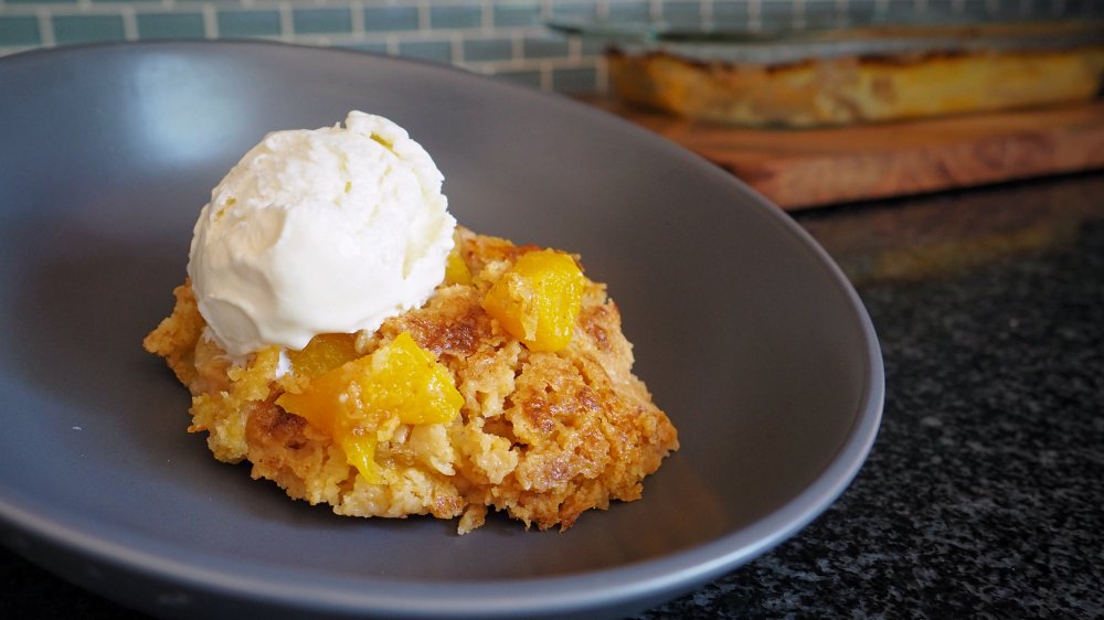 3-Ingredient peach cobbler