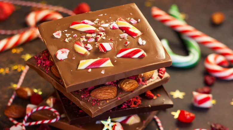 Christmas bark and candy canes