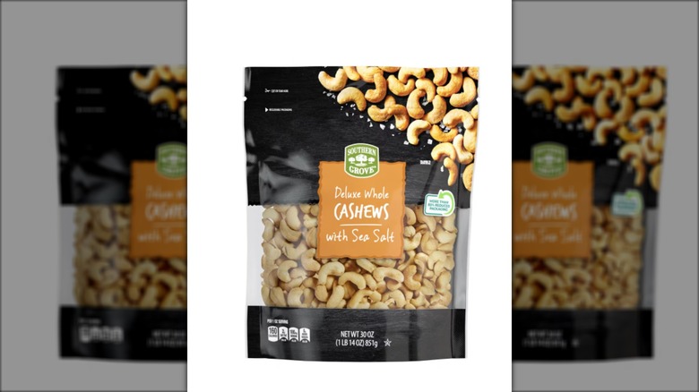 bag of whole cashews flavored with sea salt