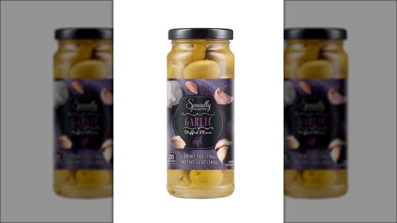 jar of garlic stuffed olives