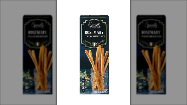 box of Italian style breadsticks with rosemary