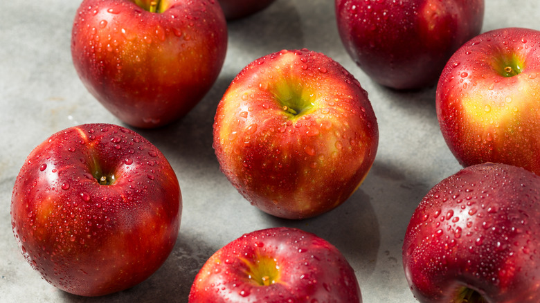 Glistening red Cosmic Crisp apples