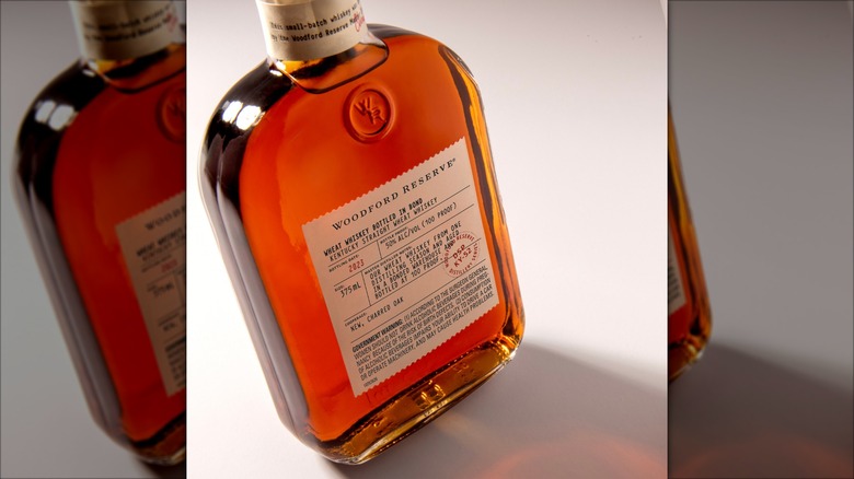 Bottle of Woodford Reserve Distillery Series on white background