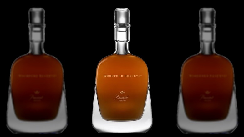 Mirrored image of a bottle of Woodford Reserve Baccarat