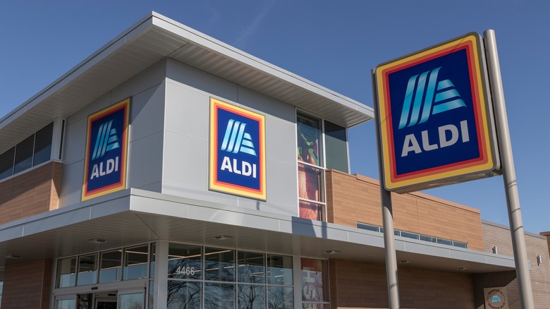 Exterior of an Aldi store