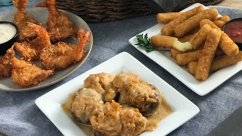 Plates of appetizers at Red Lobster