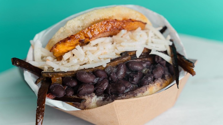 vegetarian arepa