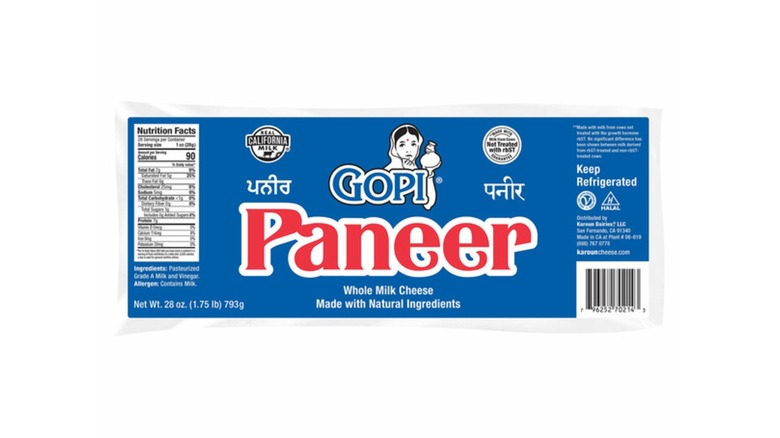 A package of Gopi Paneer on a white background