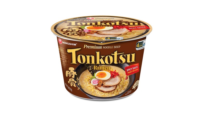 Nongshim Tonkotsu Ramen bowl on a white background