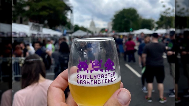 Taster glass at Snallygaster beer festival 