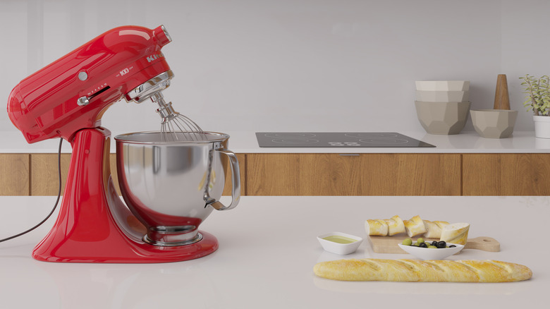 KitchenAid mixer on counter