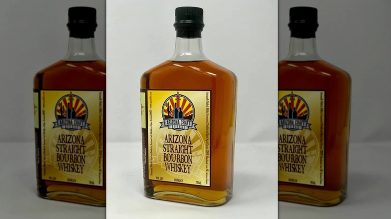 bottle of Arizona Straight Bourbon Whiskey