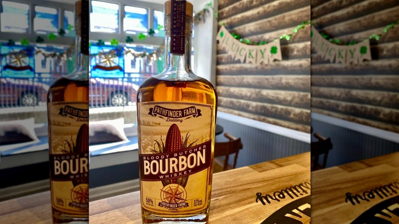 bottle of Bloody Butcher bourbon