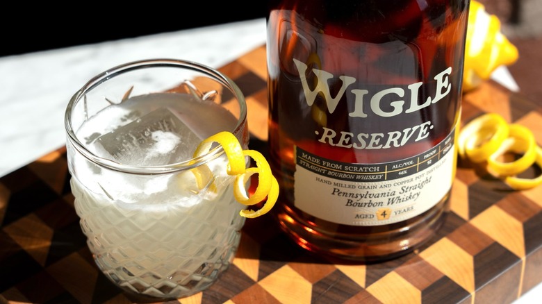 Wigle Reserve Pennsylvania bourbon with cocktail