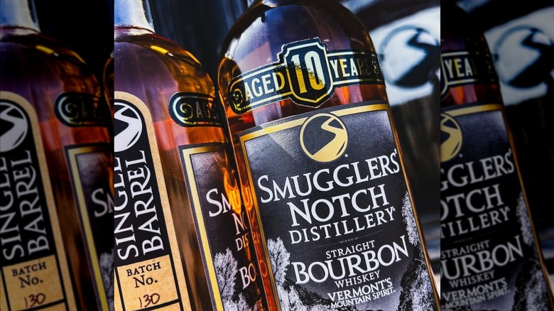 bottles of Smugglers Notch straight bourbon