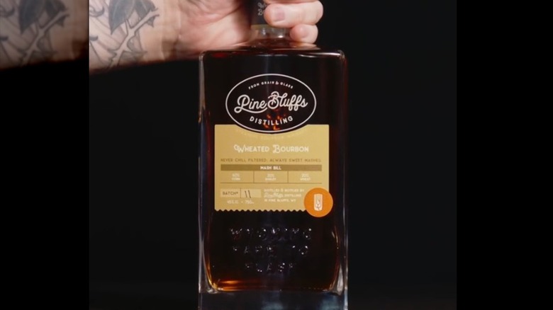 Pine Bluffs Distilling wheated bourbon bottle