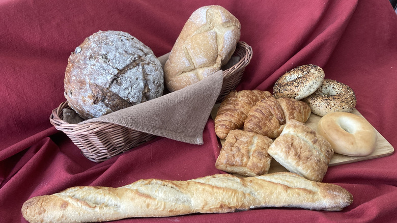 Various Costco breads and rolls