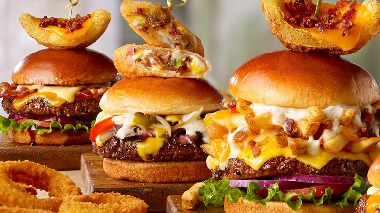 Three TGI Fridays Loaded Burgers