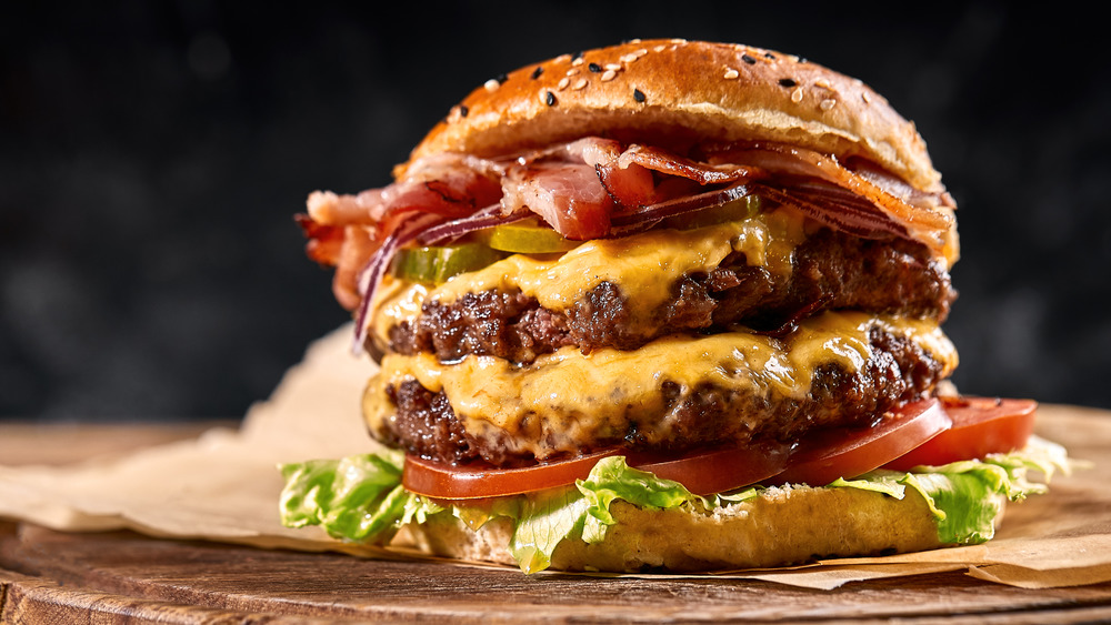 Thick, juicy burger