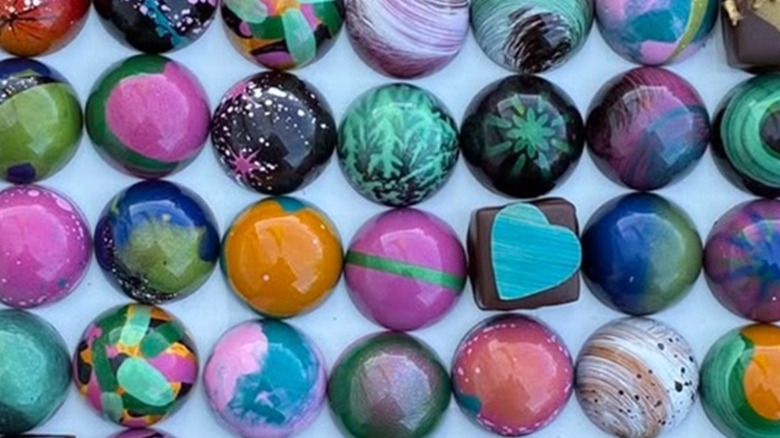 Fancy chocolates from Pizzelle's Confections.