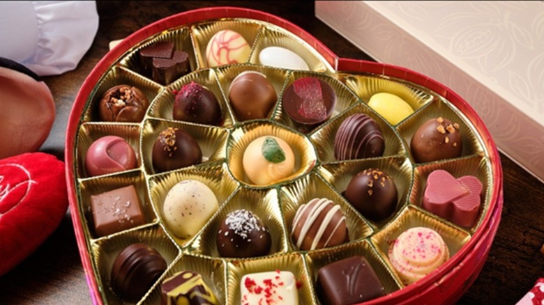 Bitzel heart-shaped box of chocolates.