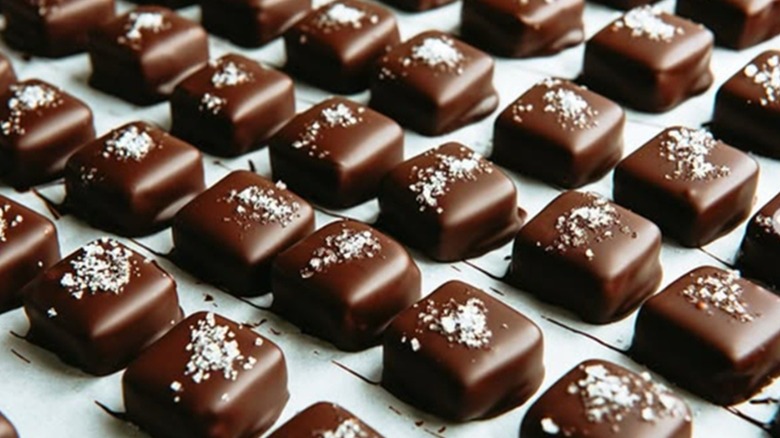 Salted chocolate covered caramels.