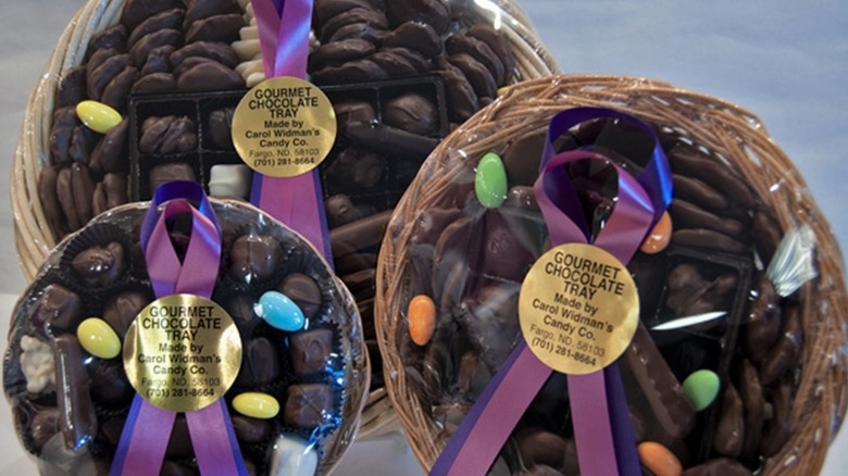 Gourmet chocolate gift baskets.