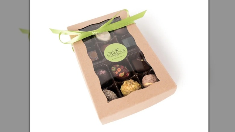 Gift box of LaRue chocolates.