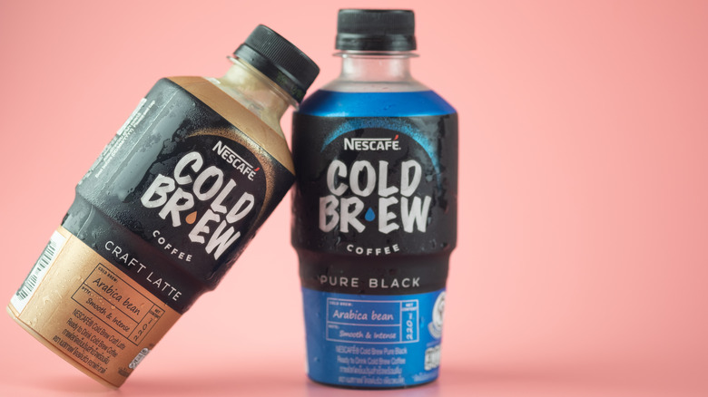 Two bottles of Nescafe cold brew