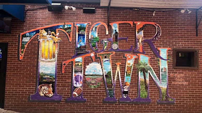 Tiger Town Tavern wall mural Clemson South Carolina