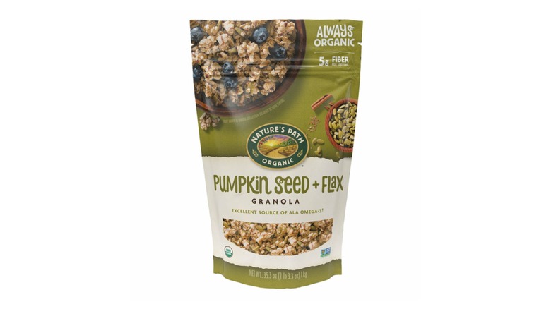 A bag of Nature's Path granola on a white background