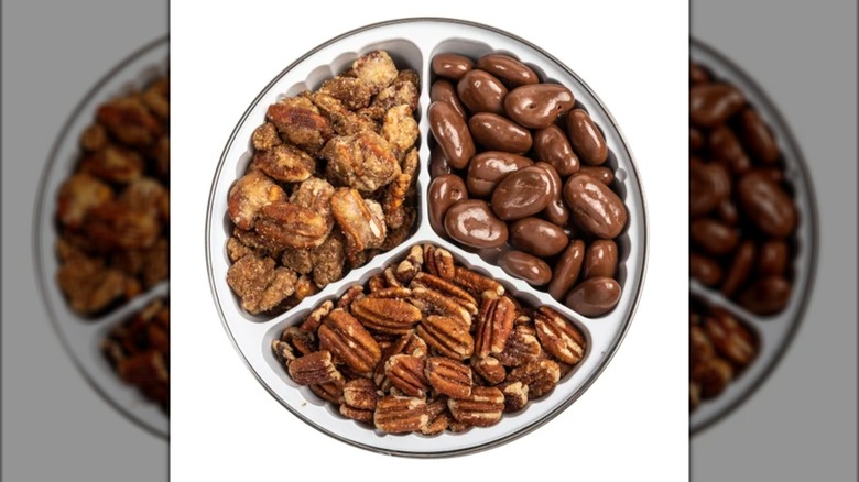 Heaton Pecans Roasted Salted Pecans, Chocolate Covered Pecans, Praline Pecan Tin