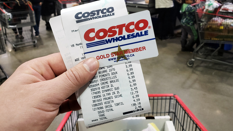 Costco card and receipt