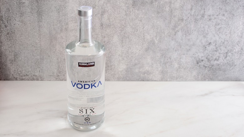 Kirkland American vodka bottle