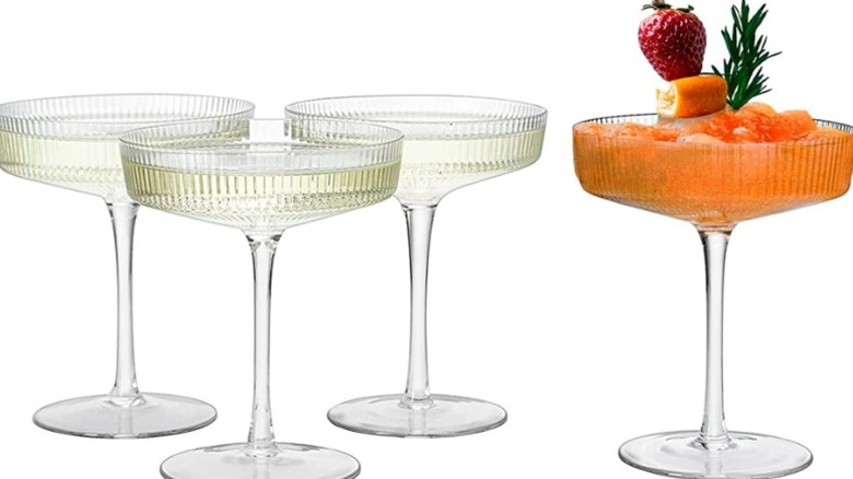 champagne coupe glasses