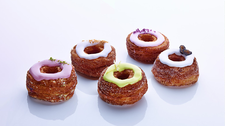 Cronuts with icing