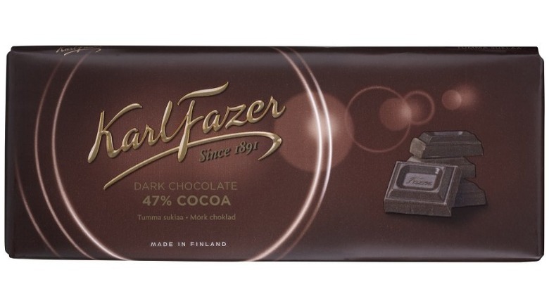 karl fazer dark chocolate bar
