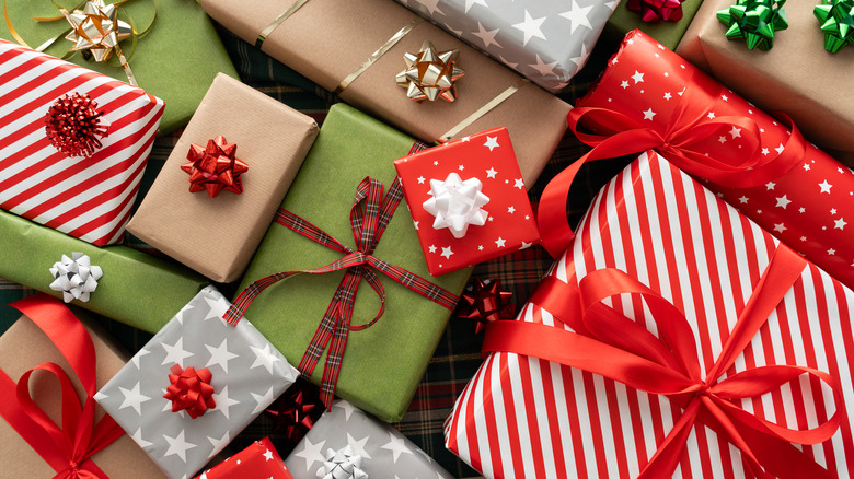 an assortment of holiday gifts