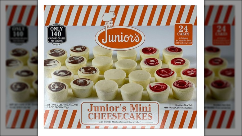 package of Junior's assorted mini cheesecakes