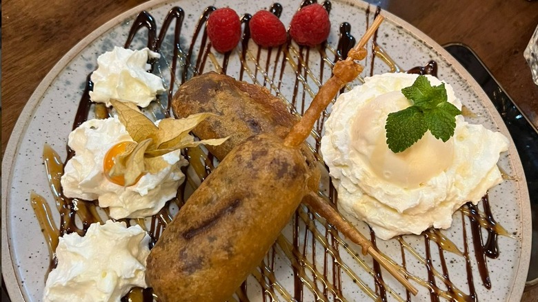 A deep fried Mars Bar