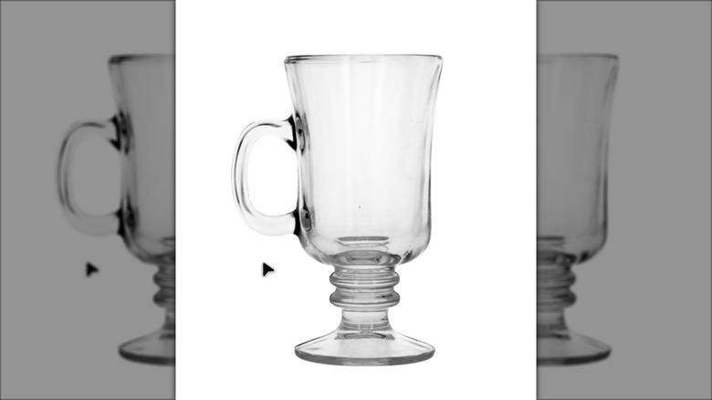 Glass Irish coffee mug