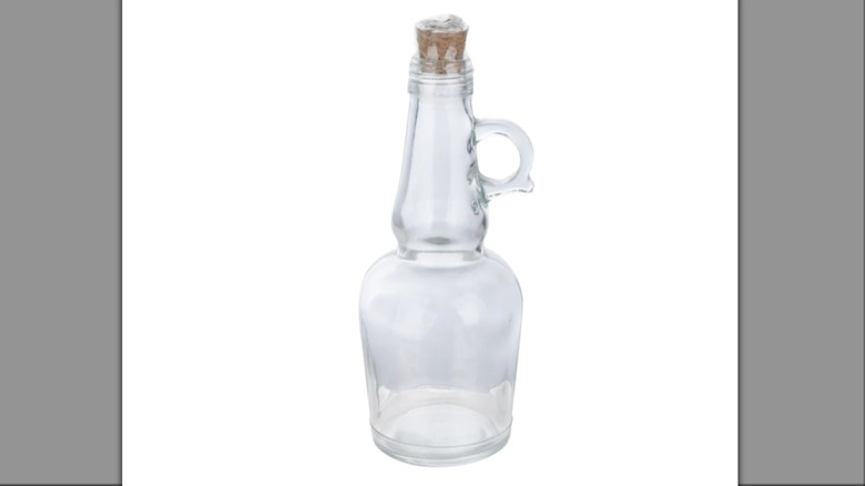 Rustic Clear Glass Bottle with Cork