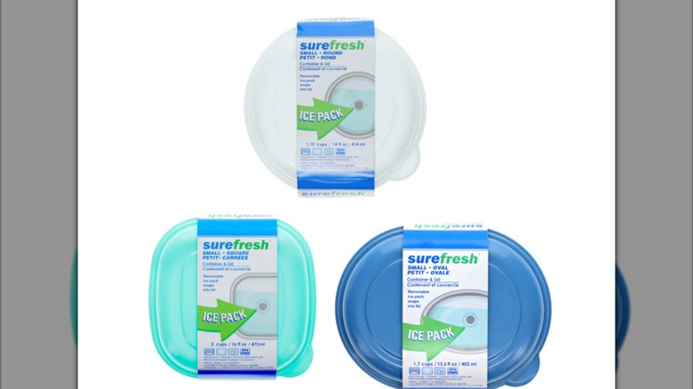Surefresh Food Storage Containers with Lids and Removeable Ice Packs assortment