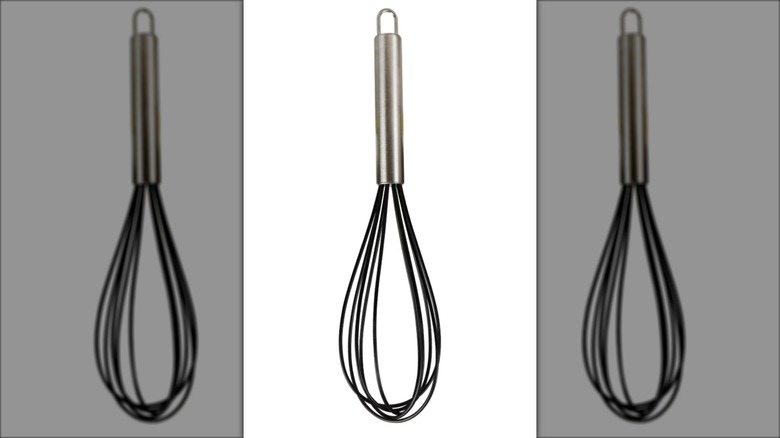 Black silicone whisk