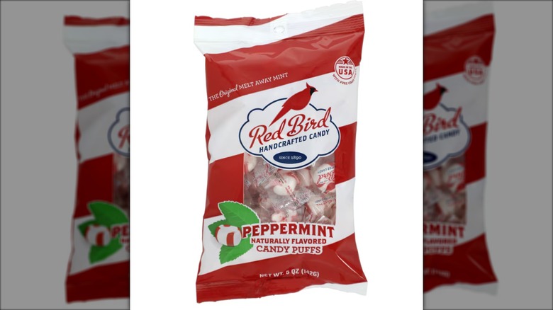 bag of puffed peppermint candies
